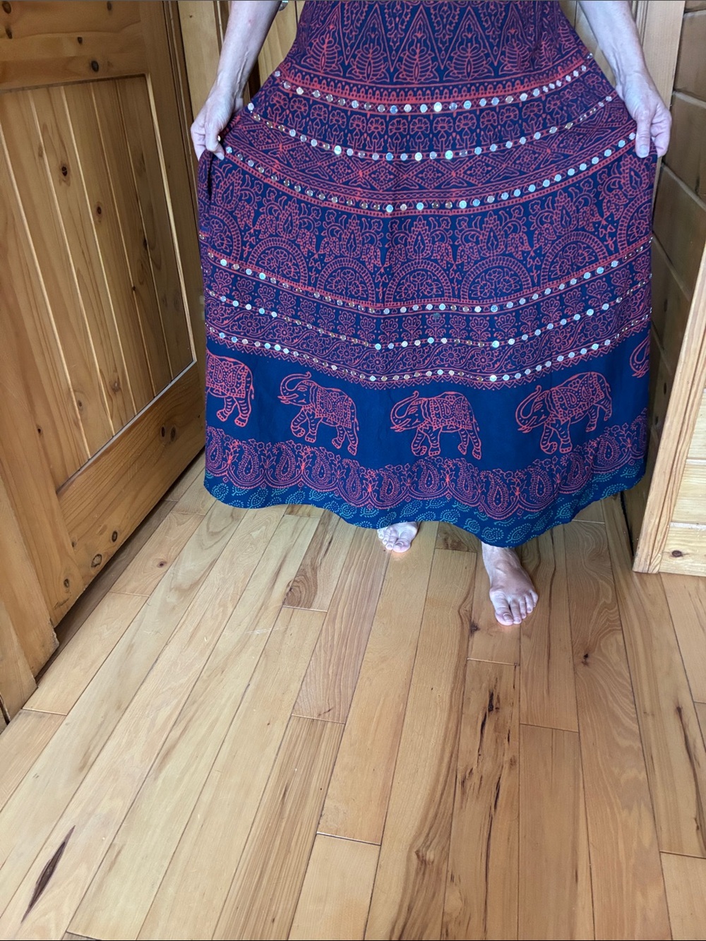 Indie boho full wrap skirt